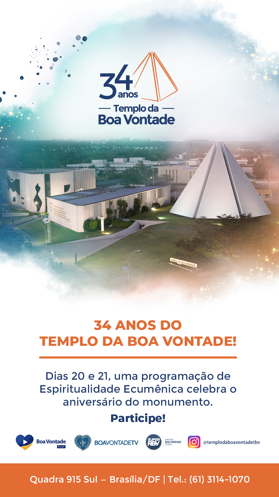 Templo Da Boa Vontade Celebra Anos Foco Na Peregrina O Portal