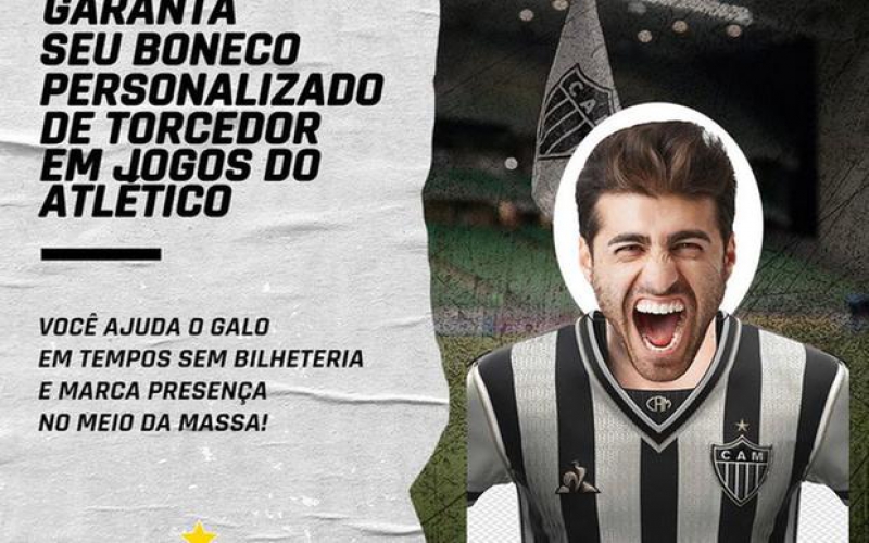 Galo vai vender bonecos personalizados do torcedor para três jogos como mandante